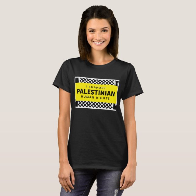 Ich stütze Palästinenser-Recht-T-Shirt - den T-Shirt (Vorne ganz)