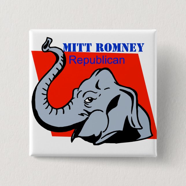 ICH STÜTZE POLITISCHEN KNOPF MITT ROMNEYS BUTTON (Vorderseite)