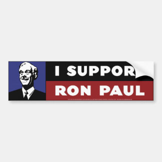 Ich stütze Ron Paul - Blau Autoaufkleber