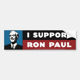 Ich stütze Ron Paul - cooles Blau Autoaufkleber