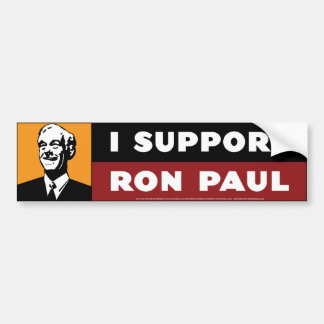 Ich stütze Ron Paul - Orange Autoaufkleber