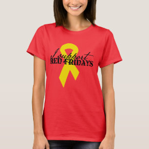 Ich stütze rote Freitag T-Shirt