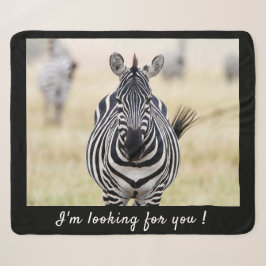 Ich suche Sie nach Zebra-Foto mit Text Sherpadecke