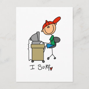 Ich surfe auf Web-T-Shirts und Geschenken Postkarte