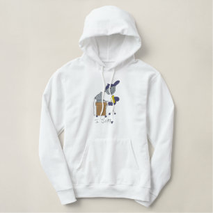 Ich surfe bestickter hoodie