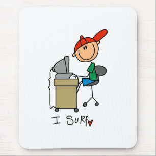 Ich surfe das Netz Mousepad