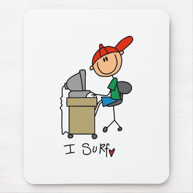 Ich surfe das Netz Mousepad (Vorne)