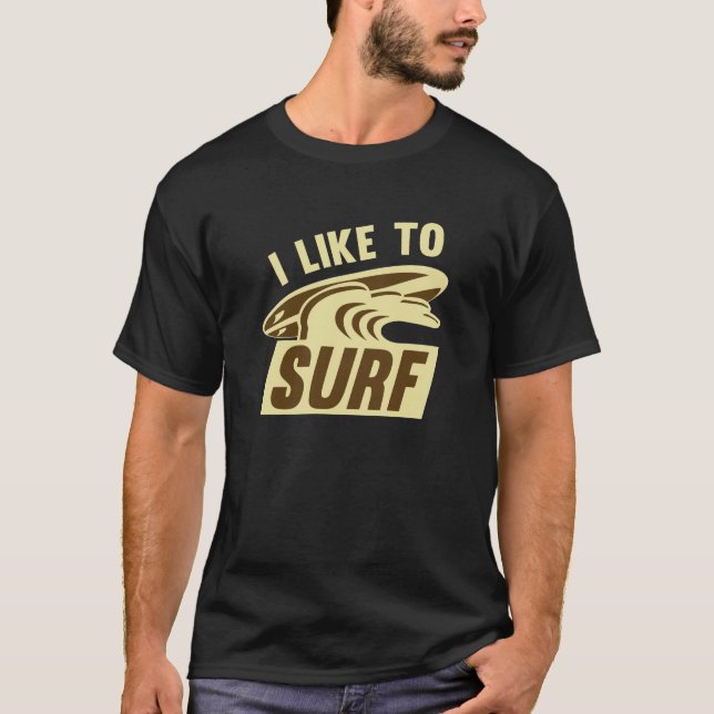 Ich surfe gerne T-Shirt (Vorderseite)