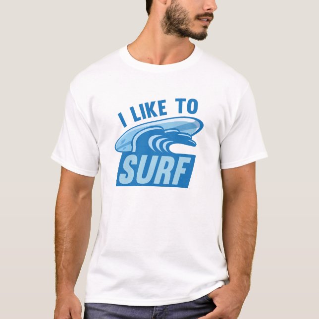 Ich surfe gerne T-Shirt (Vorderseite)