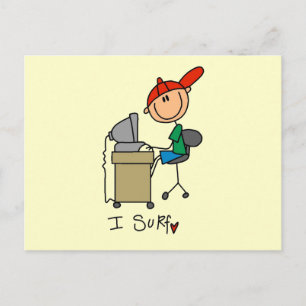 Ich surfe im Internet T-Shirts und Geschenke Postkarte