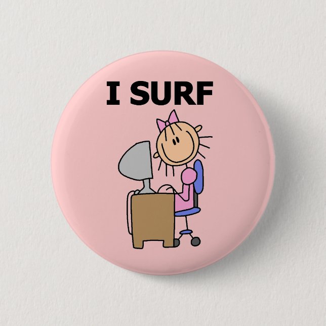 Ich surfe im Web Button (Vorderseite)