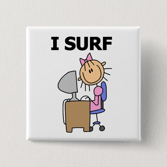 Ich surfe im Web Button (Vorderseite)