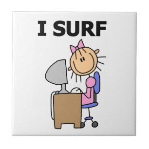 Ich surfe im Web Fliese