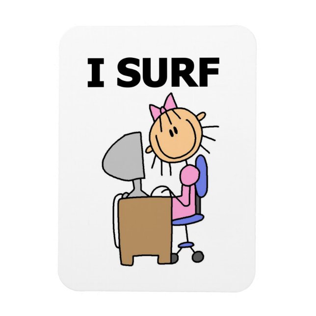 Ich surfe im Web Magnet (Vertikal)