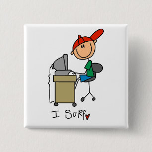 Ich surfe T-Shirts und Geschenke Button