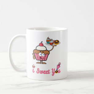 Ich süße dich mit einem Cupcake Kaffeetasse