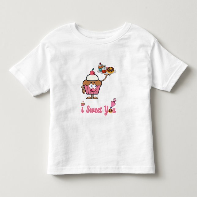 Ich süße dich mit einem Kuchen Kleinkind T-shirt (Vorderseite)