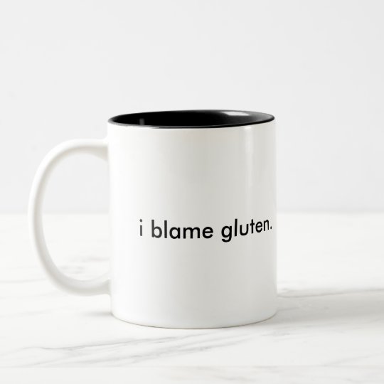 "ich tadele Gluten." Zwei Ton-Tasse Zweifarbige Tasse