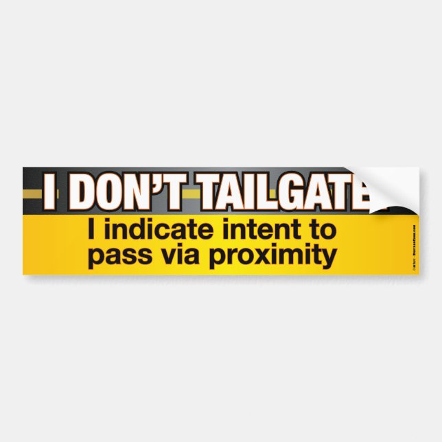 Ich tailgate Funny Autoaufkleber (Vorne)