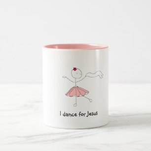 Ich tanze für Jesus Zweifarbige Tasse