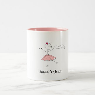 Ich tanze für Jesus Zweifarbige Tasse