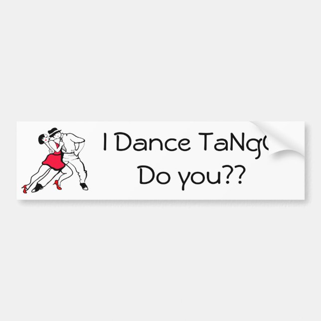 Ich tanze Tango, tun Sie? Autoaufkleber (Vorne)