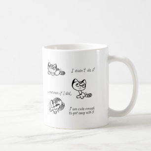 "ICH TAT ES NICHT" KATZEN KAFFEETASSE