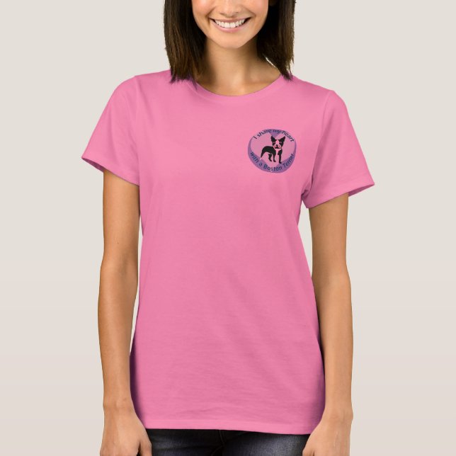 Ich teile mein Herz mit einem Boston Terrier T-Shirt (Vorderseite)