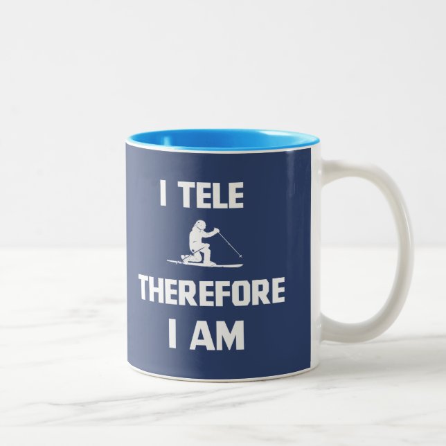 Ich Tele also bin ich Zweifarbige Tasse (Rechts)