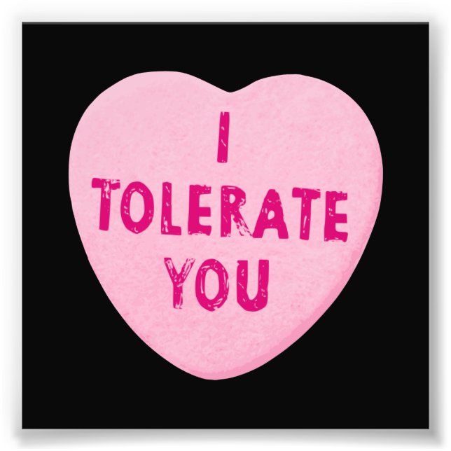 Ich toleriere Sie Valentinstag Herzwürfel Fotodruck (Vorne)