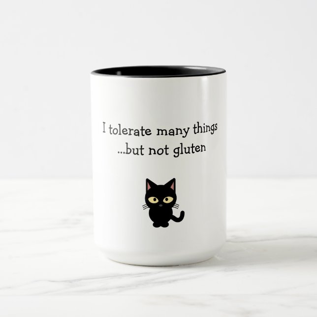 "Ich toleriere vieles...aber nicht Gluten"-Tasse Tasse (Zentrum)