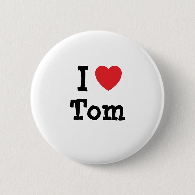 Ich  Tom zum Kindermädchen personalisiert Button (Vorderseite)