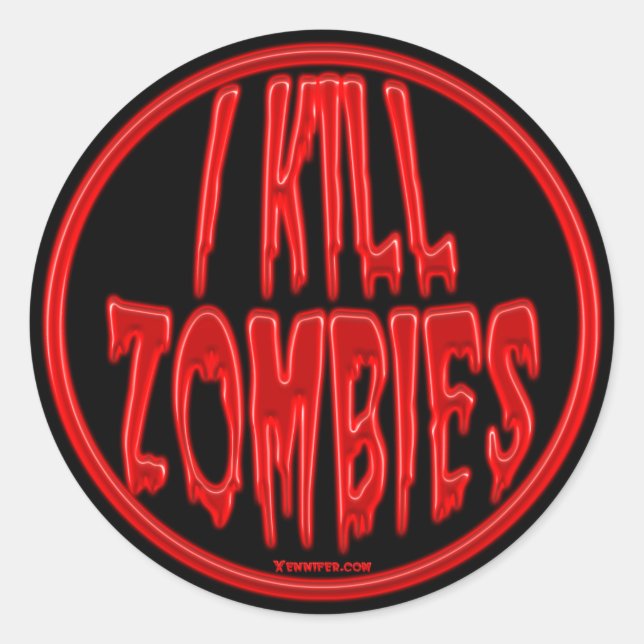 Ich töte Zombies Stickers (Vorderseite)