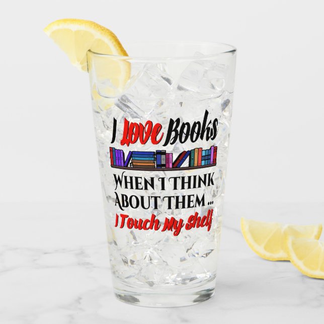 Ich Touch mein Regal buchen Lover Spaß Glas (Vorderseite Ice)