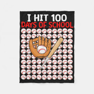 Ich traf 100 Tage Baseball Bat Boys Kleinkind Fleecedecke