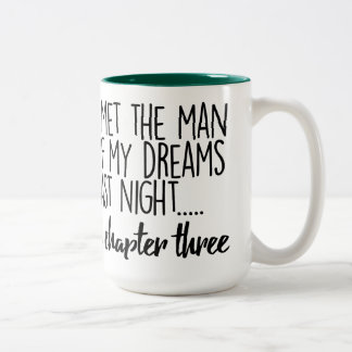 Ich traf den Mann meiner Träume gestern Abend… Zweifarbige Tasse