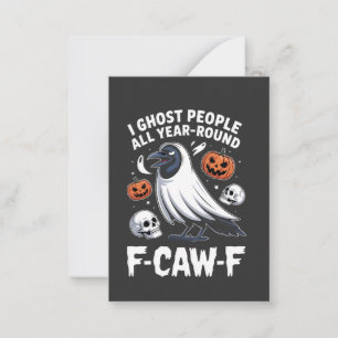Ich traf Menschen das ganze Jahr über zu Halloween Mitteilungskarte