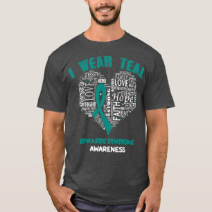 Ich trage Aquamarin für das Edwards-Syndrom Bewuss T-Shirt