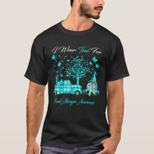 Ich trage Aquamarin für Lebensmittelallergien Aufk T-Shirt