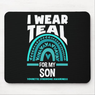 Ich trage Aquamarin für mein Son Tourette Syndrome Mousepad