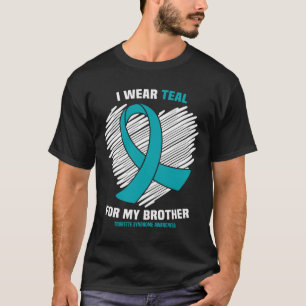 Ich trage Aquamarin für meine Brother Tourette Syn T-Shirt