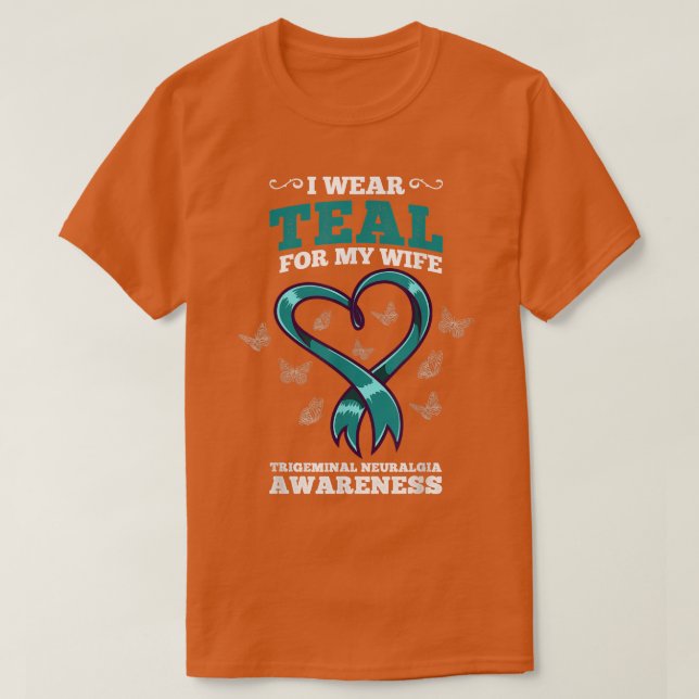 Ich trage Aquamarin für meine Ehefrau Trigeminal N T-Shirt (Design vorne)