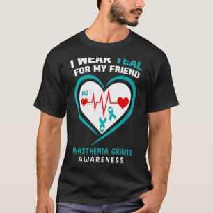 Ich trage Aquamarin für meine Freundin Myasthenia T-Shirt