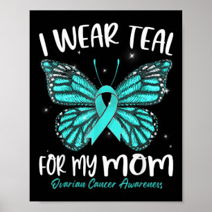 Ich trage Aquamarin für meine Mama Ovarialkarzinom Poster