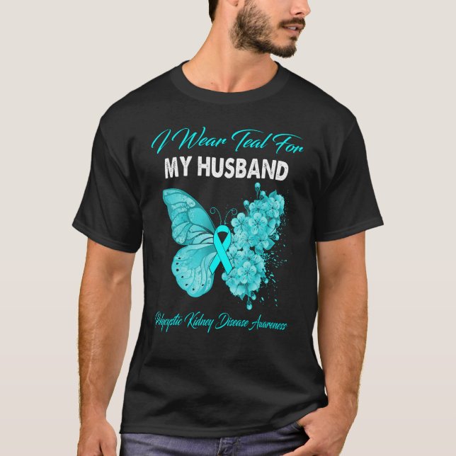 Ich trage Aquamarin für meine Musband-Polyzystisch T-Shirt (Vorderseite)