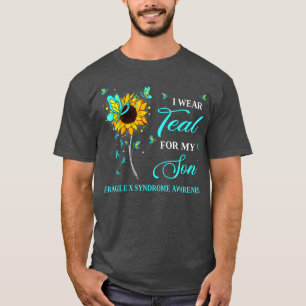 Ich trage Aquamarin für meine Son Fragile X Syndro T-Shirt