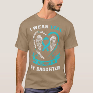 Ich trage Aquamarin für meine Tochter Ovarialkarzi T-Shirt