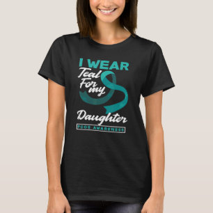 Ich trage Aquamarin für meine Tochter PCOS Awarene T-Shirt