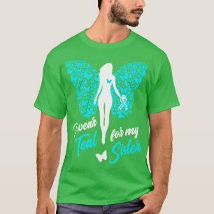 Ich trage Aquamarin für meinen Schwanz Ovarialkreb T-Shirt