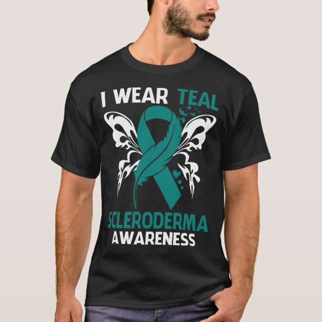 Ich trage Aquamarin für SCLERODERMA Awareness T-Shirt (Vorderseite)